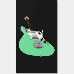 Cartoon Jaguar Guitar Posters and Art